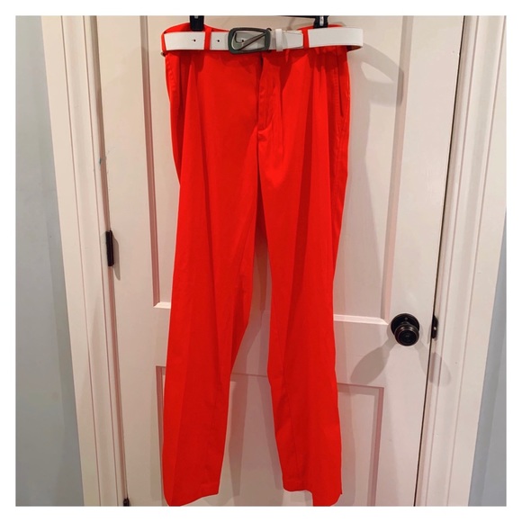 red golf pants nike